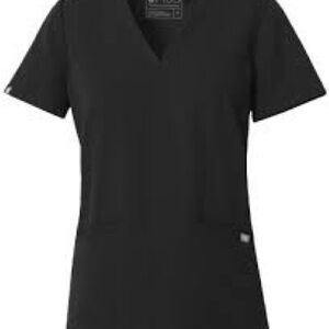 Figs Black Short Sleeve Women's Top